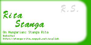 rita stanga business card